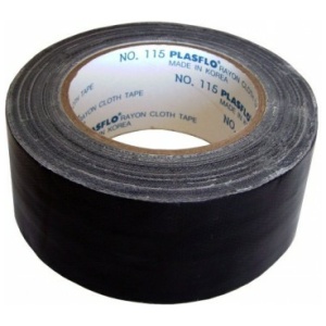 2" Black Gaffer Tape 25mm wide x 25mtr