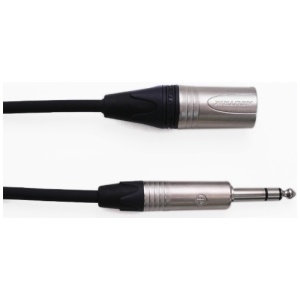 6.5mm TRS > 3pin Male XLR Cable, Balanced 1mtr