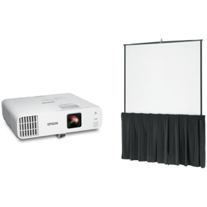 Dalite, 6FT / 1830mm Tripod Projection Screen with Epson, EB-L260F, 4600 Lumen projector Kit