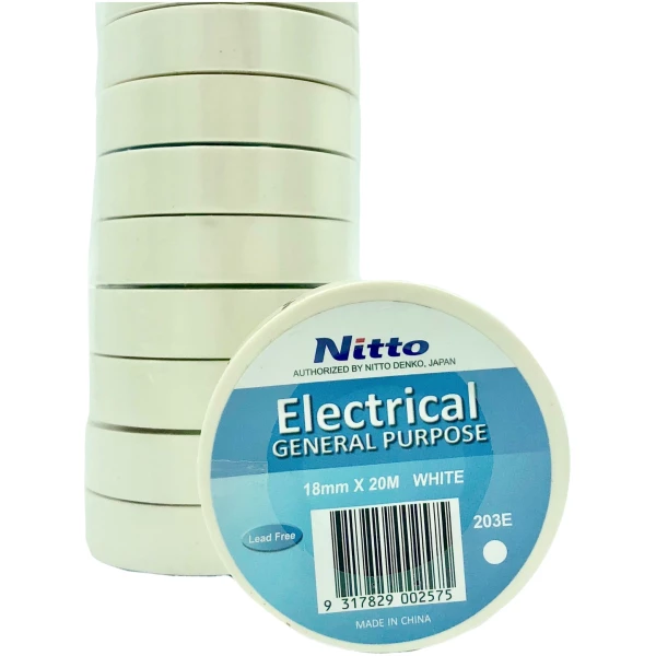 Nitto Electrial Tape white 18mm x 20mtr - Image 2